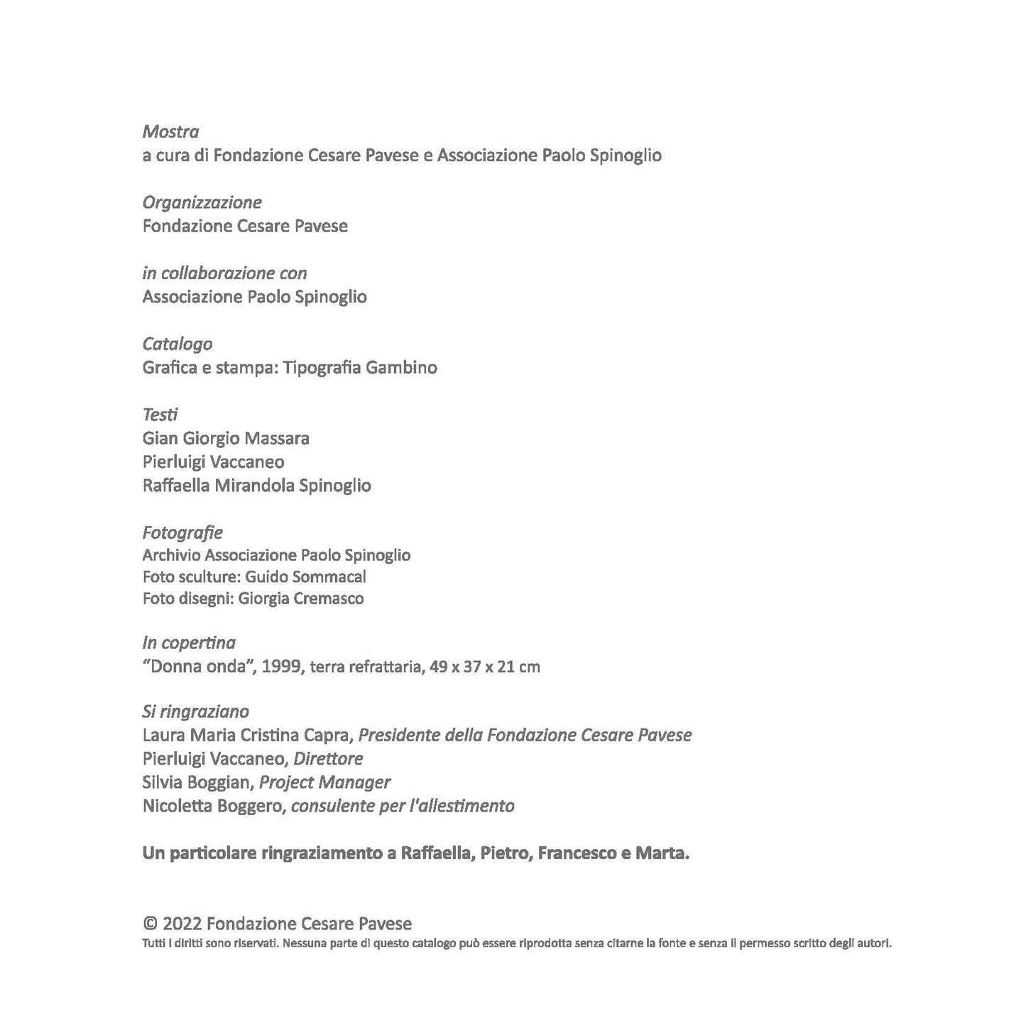 Catalogo mostra “Sei di sangue e di terra“ - Paolo Spinoglio